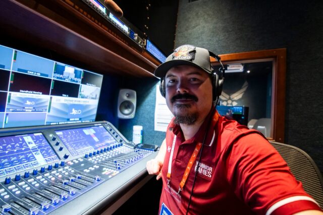 I’ve been a bit radio-silent these past two weeks. I’ve been running audio for the 2026 Warrior Games broadcasts in San Antonio, Texas. It’s some of the most complex live broadcast audio I’ve ever managed, but it’s a fun challenge and I’m learning new things every day. You can see the games at https://youtube.com/@warriorgameslive, as well as ESPN+. I’ve trained one of our NCOs, SSgt Ruben Garibay (second photo), to run audio for the evening shift, and he’s doing a great job all things considered. Tomorrow, we’re going to try and manage two concurrent games for a little while. That’s only about 25 channels of audio going to two main mixes and eight sub-mixes... Wish us luck!