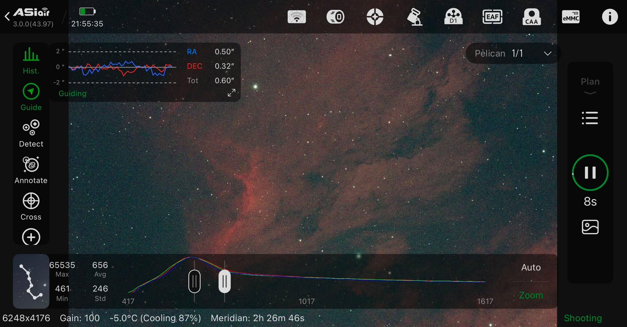 Finally getting a good night of imaging on Pelican