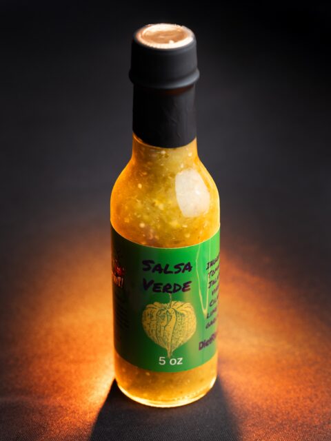 @dietriotut was nice enough to let me try some product photography with his salsa verde bottle. I put a @godoxlighting V1-S flash with a snoot and double amber filter against the back of the bottle to get that fiery light from within, and then combined it with a clean plate to remove the flash head. I like how this one came out.