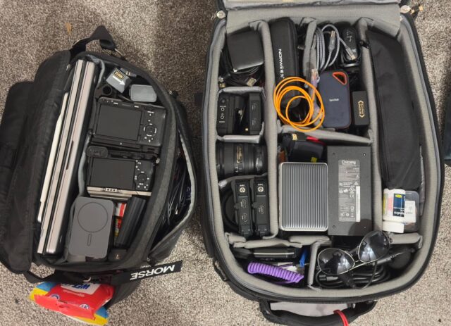 All packed up for the DC Shoot Off. I think my carry-ons are… full… (my checked bags are just as stuffed weight-wise)